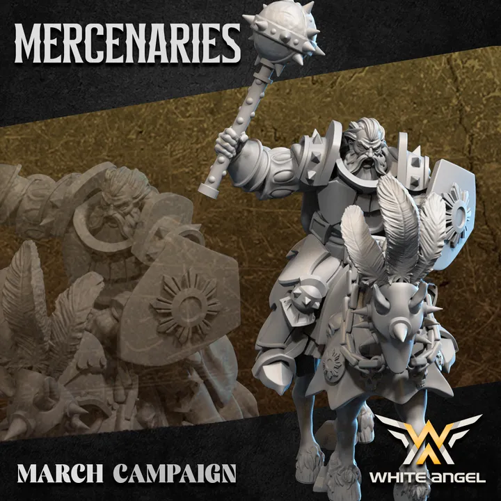 White angel - Empire - Mercenaire Jorge monté (Socle carré, 28mm)