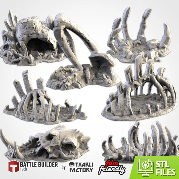 Txarli - Décors Fantasy - Os gigantesques (Style 1, 28mm)