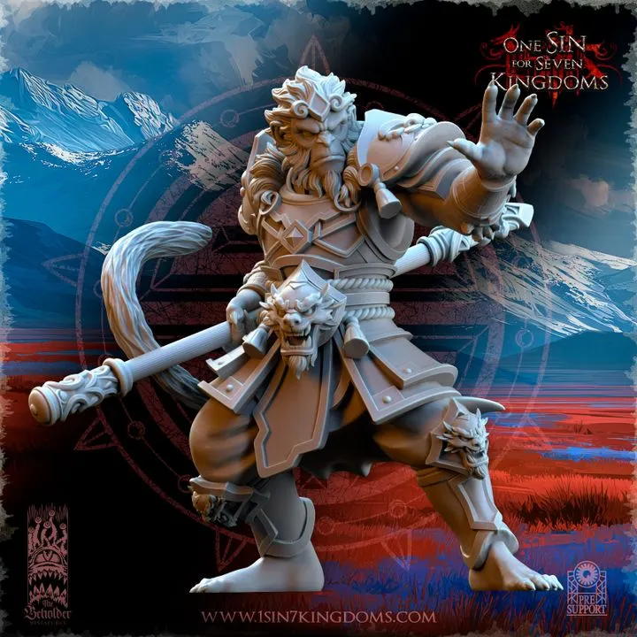 The Beholder miniatures- Astarii - Roi singe (Socle carré, 28mm)