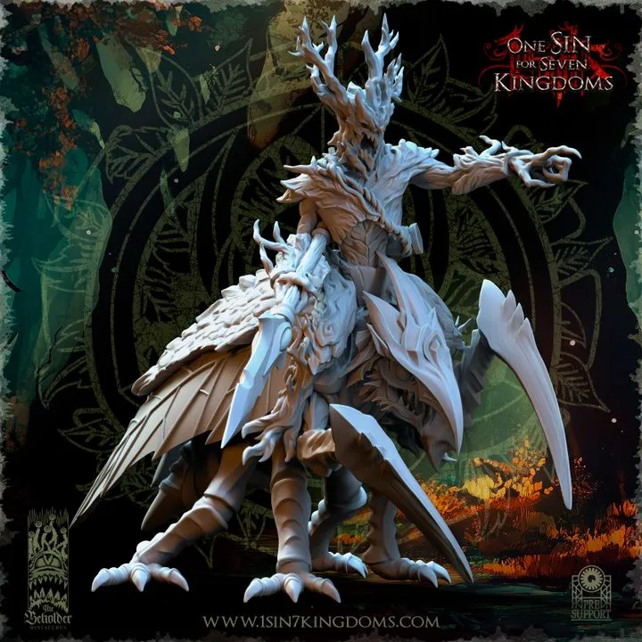 The Beholder miniatures- Elfes des bois - Champion (Socle carré, 28mm)