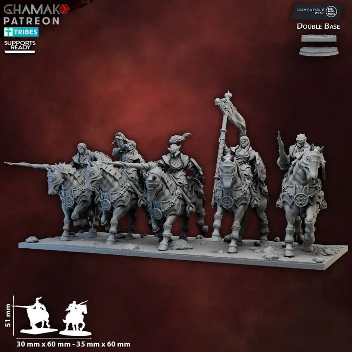 Ghamak - Fantasy - Vampires - Sœurs de sang montées (28mm, Socle carré, Avec Etat major complet (EMC), Par 10)