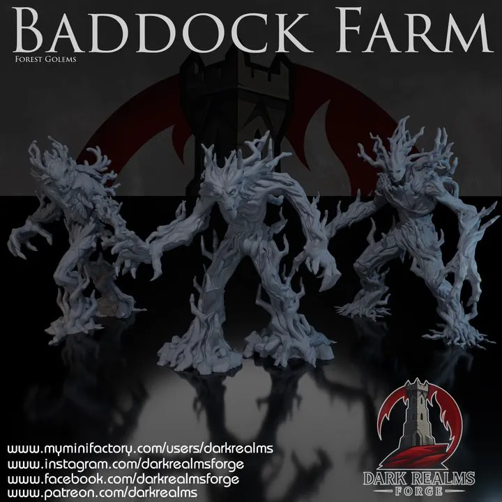 Dark realms - Baddock farm - Golem des forêts x1 (28mm)
