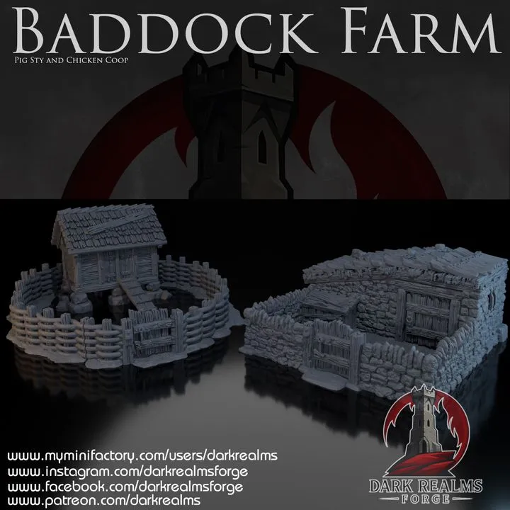 Dark realms - Baddock farm - Enclos à poules et enclos à cochon