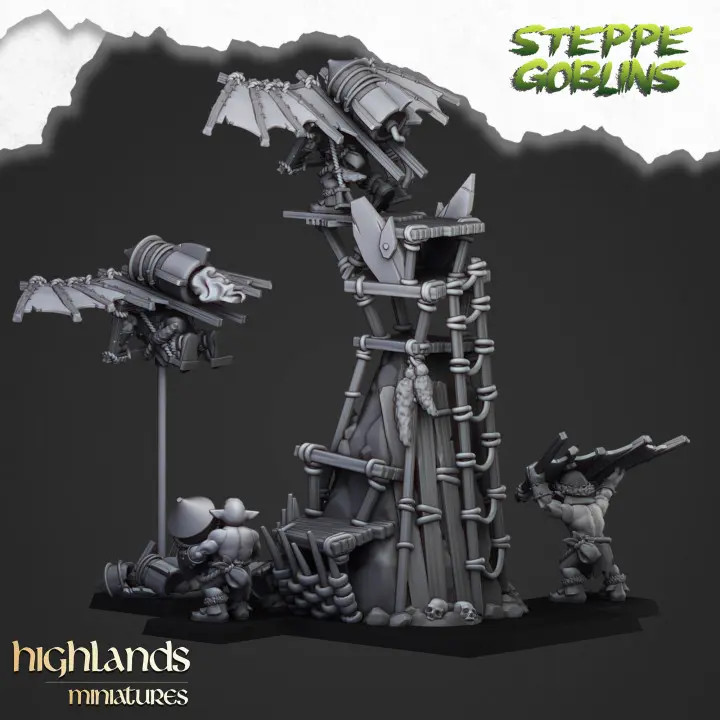 Highlands Miniatures - Catapulte gobelins volants des steppes