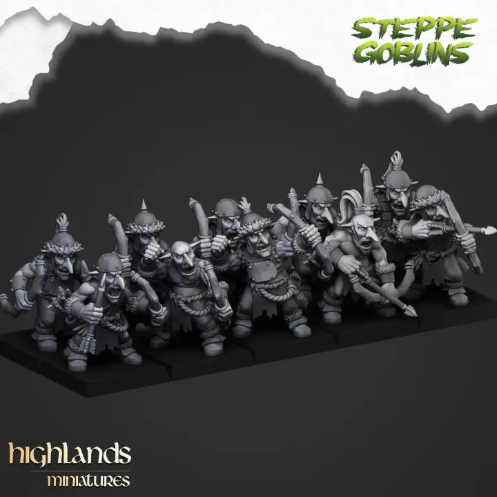 Highlands Miniatures - Gobelin des steppes avec arcs