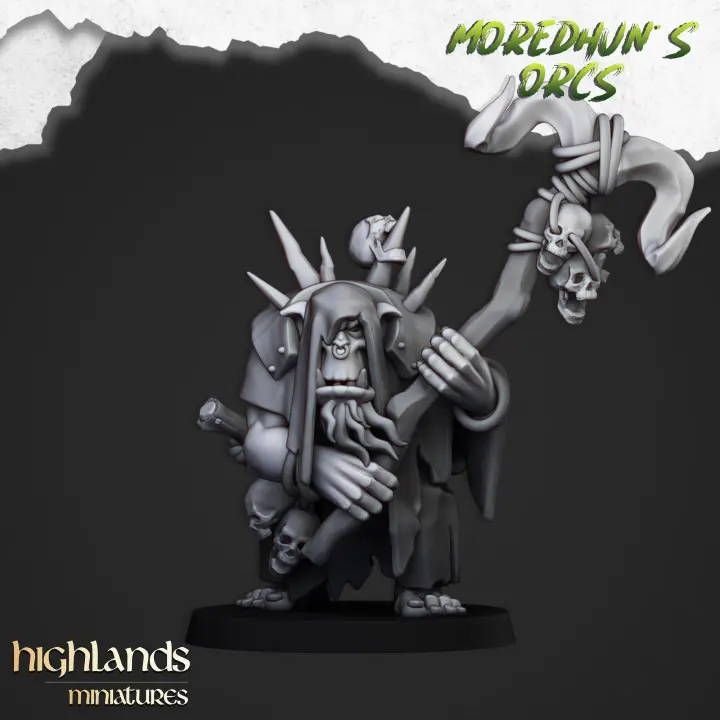 Highlands Miniatures - shaman orc 1