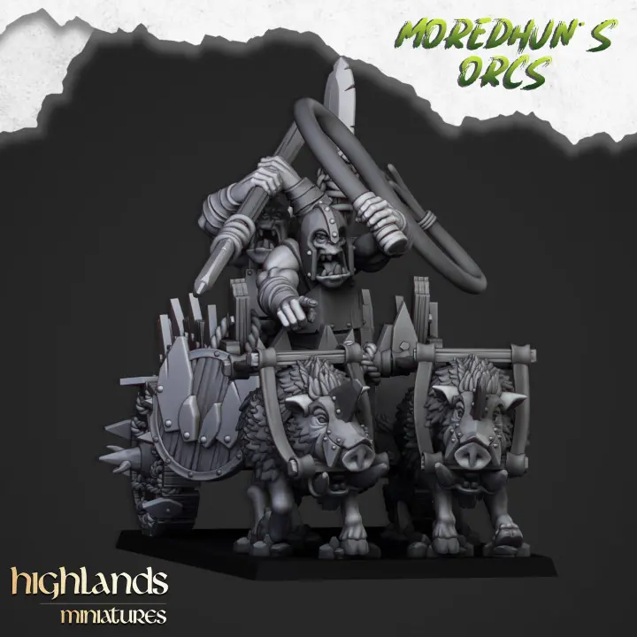 Highlands Miniatures - Char à sanglier orc