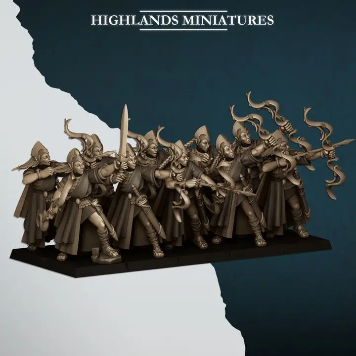 Highlands Miniatures - Sœurs haut elfe avec arc