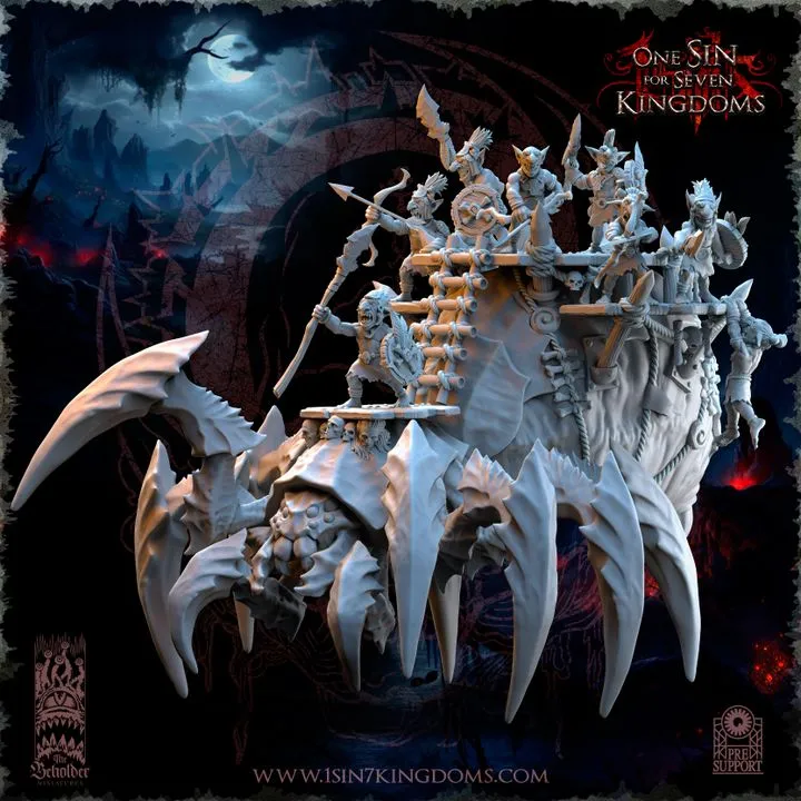 The Beholder miniatures- Gobelins - Araignée béhémoth montée