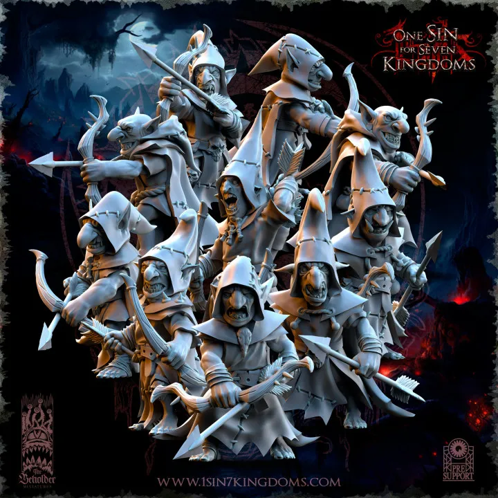 The Beholder miniatures- Gobelins - Archers gobelins nocturnes