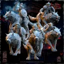 The Beholder miniatures- Gobelins - Gobelins sur loups avec armes de base boucliers