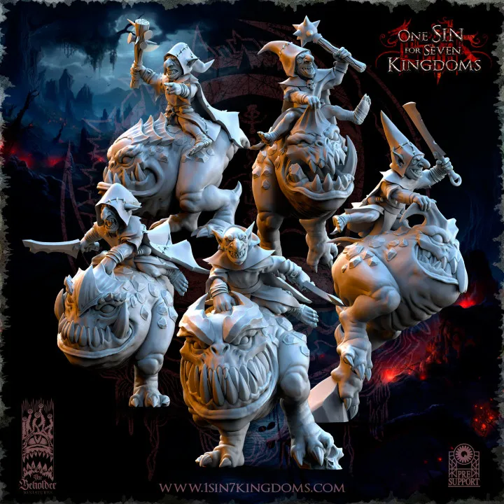 The Beholder miniatures- Gobelins - Gobelins sur kavehorreur armes de base boucliers