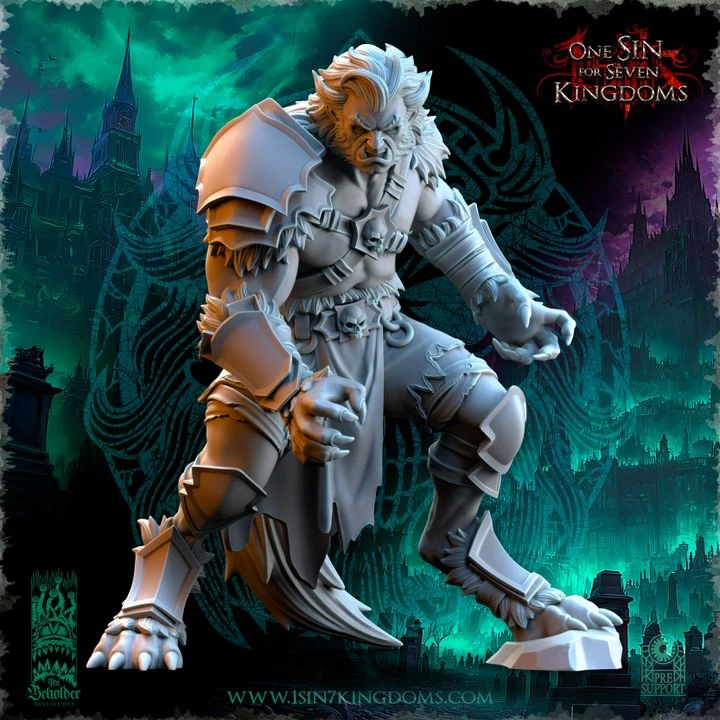 The Beholder miniatures- Vampires - Serguerik, Pack Leader (Socle carré, 28mm)