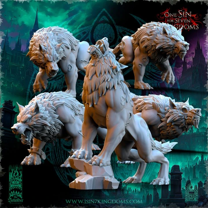 The Beholder miniatures- Vampires - Loups sauvages X5 (Socle carré, 28mm)