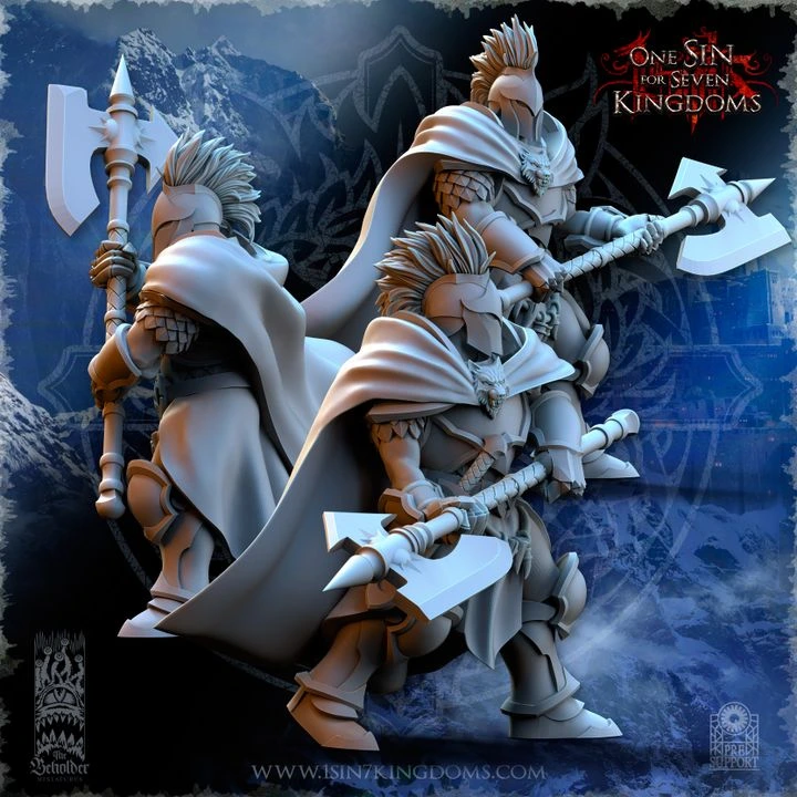 The Beholder miniatures- Stormwolves -  Hauldrs avec casque (Socle carré, 28mm, Par 10)