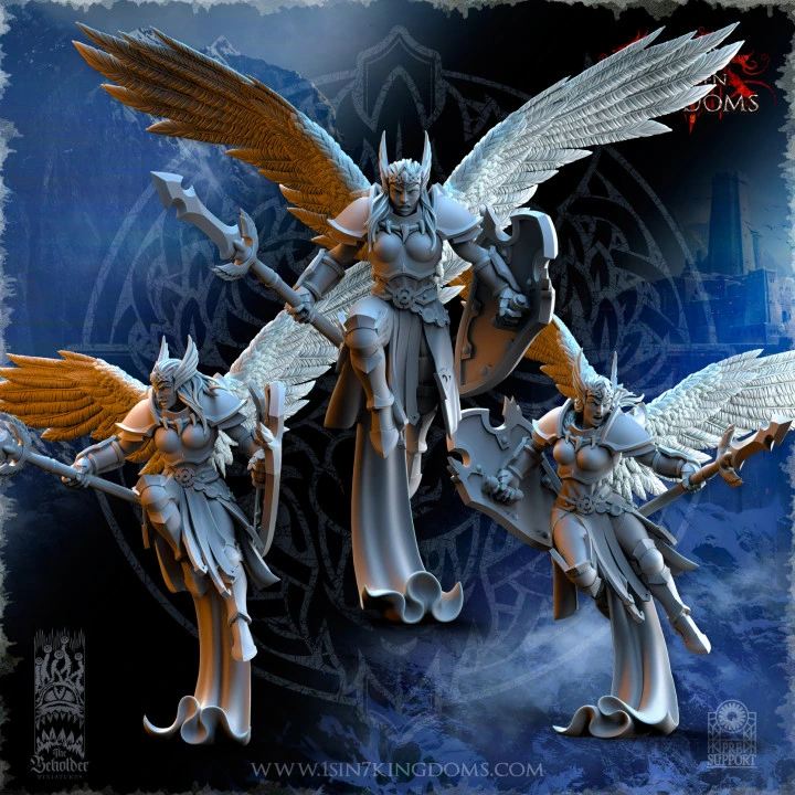 The Beholder miniatures- Stormwolves - Valkyries Elite Guard X3