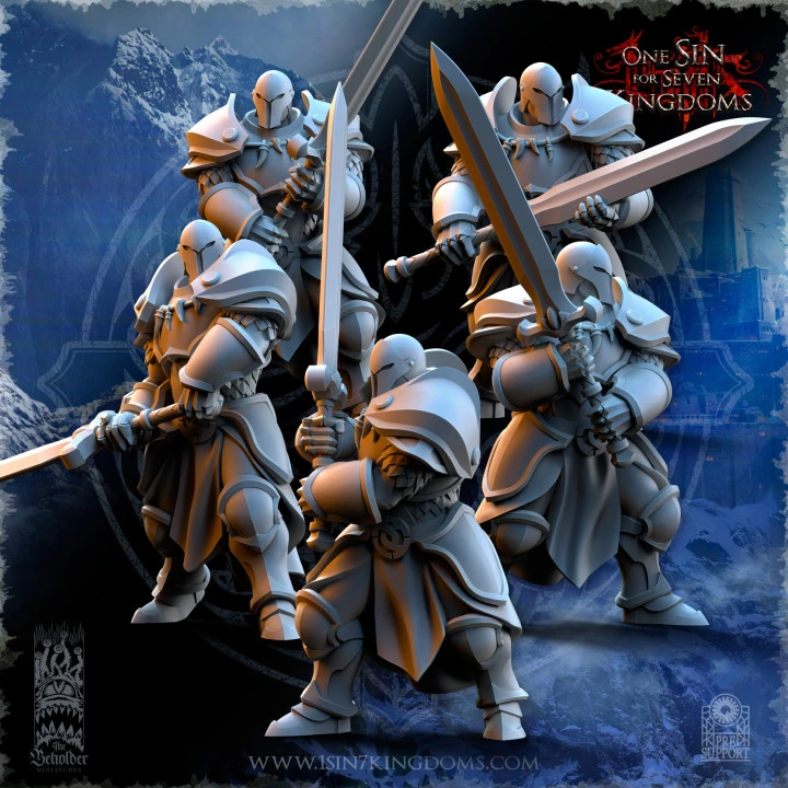 The Beholder miniatures- Stormwolves -  Sunderers Epée (Socle carré, 28mm, Par 10)