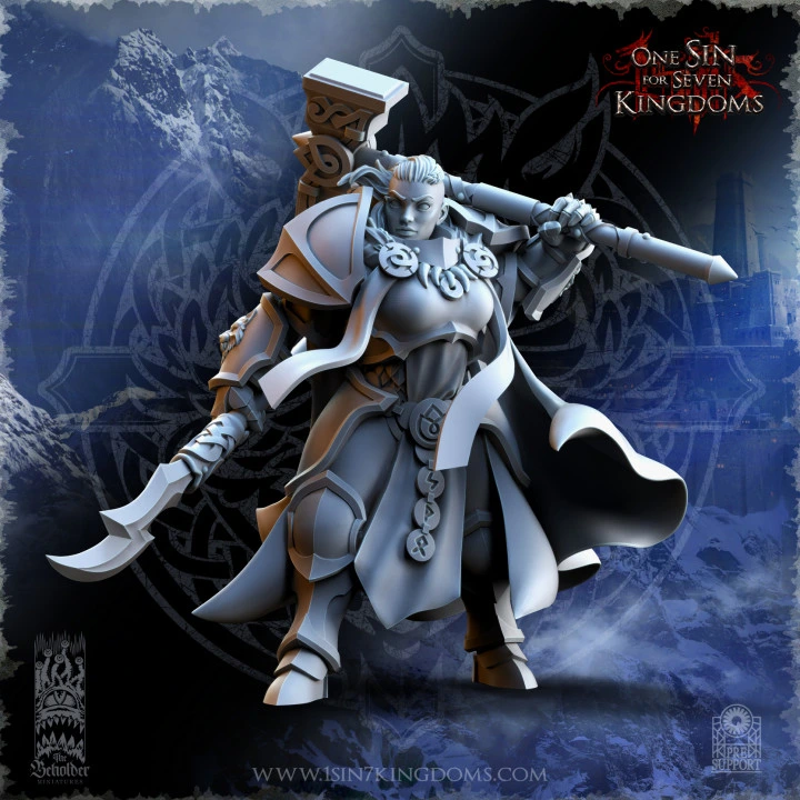 The Beholder miniatures- Stormwolves -  Capitaine (Socle carré, 28mm)