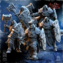 The Beholder miniatures- Stormwolves -  Moon Howlers - Marteau bouclier