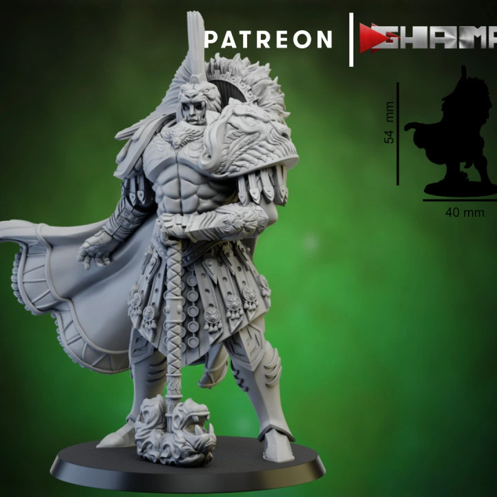 Ghamak - Spartans - Leader (Socle carré, 28mm)