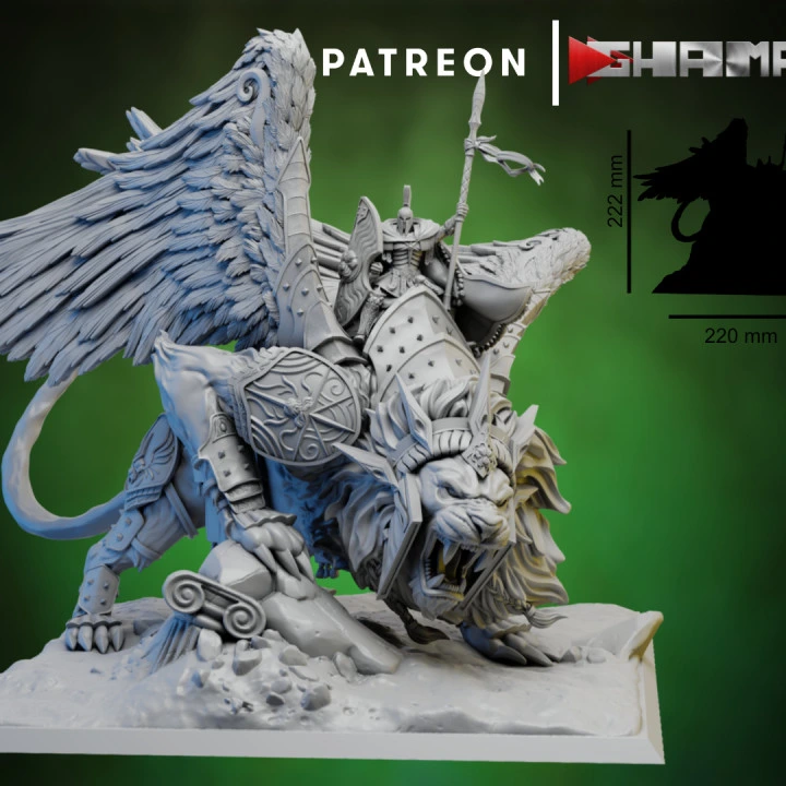 Ghamak - Spartans - Starlion (Socle carré, 28mm)