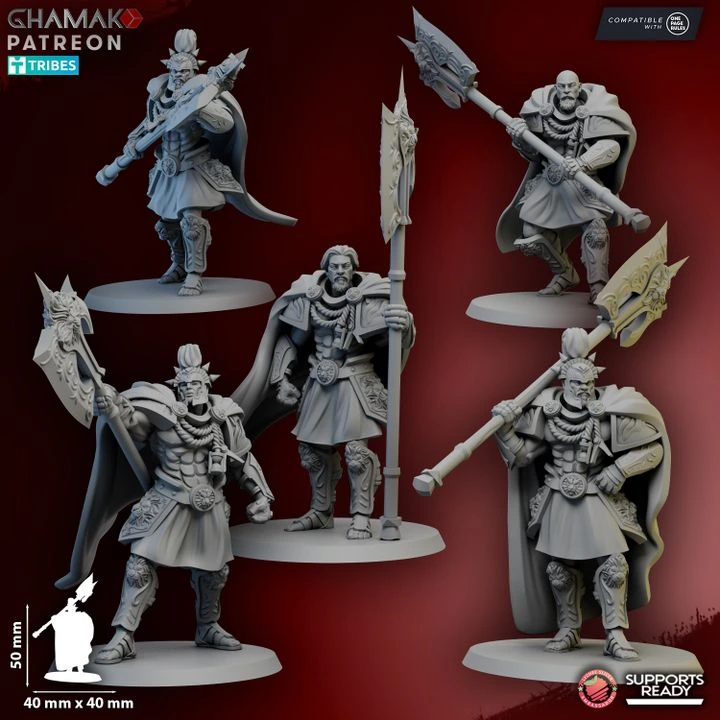 Ghamak - Spartans - Gardes de la cité (X5) (Socle carré, 28mm)