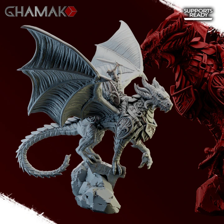 Ghamak - Spartans - Chevaucheur de dragon B (Socle carré, 28mm)