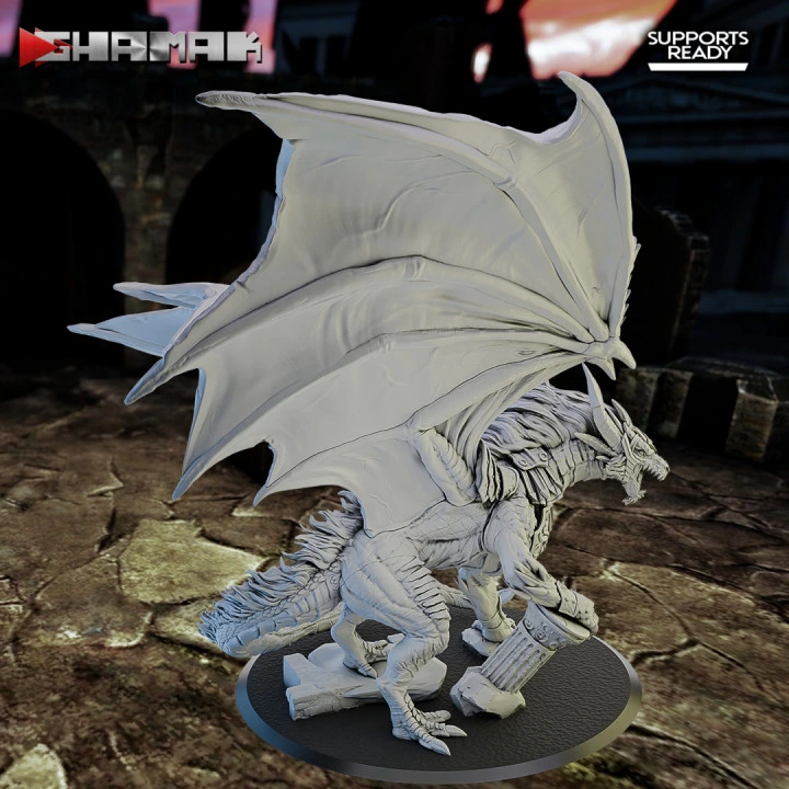 Ghamak - Spartans - Dragon avec armure (Socle carré, 28mm)