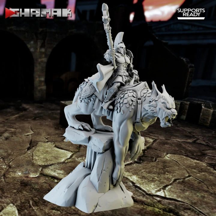 Ghamak - Spartans - Mage monté 3 (Socle carré, 28mm)