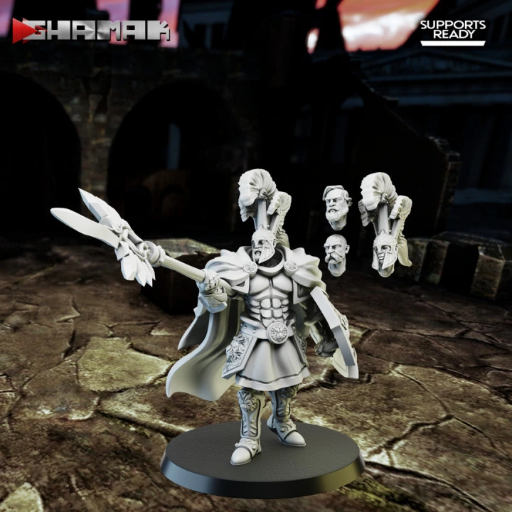 Ghamak - Spartans - Lancier Leader (Socle carré, 28mm)
