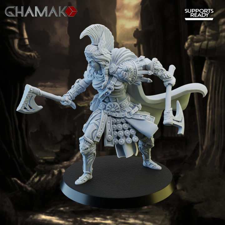 Ghamak - Spartans - Artemis (Socle carré, 28mm)