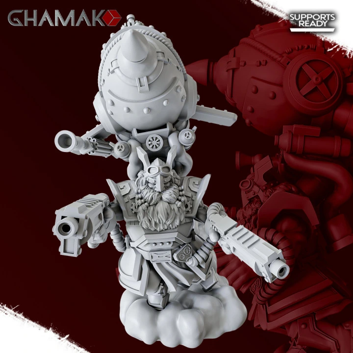Ghamak - Fantasy - Runesmith - Gurnisson (Socle carré, 28mm)