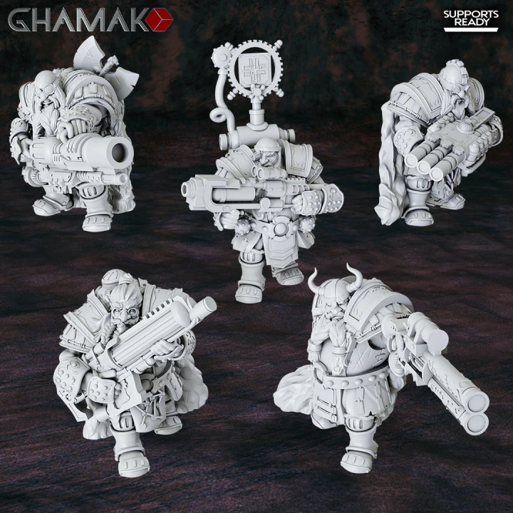 Ghamak - Fantasy - Runesmith - Maelstrom (X5) (Socle carré, 28mm)