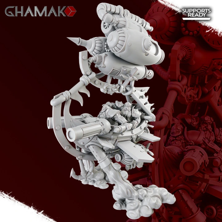 Ghamak - Fantasy - Dragon Ship (Socle carré, 28mm)