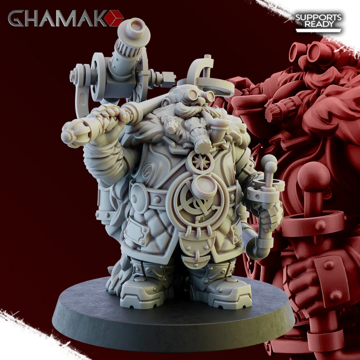 Ghamak - Fantasy - Gunner Von Drakkar (Socle carré, 28mm)