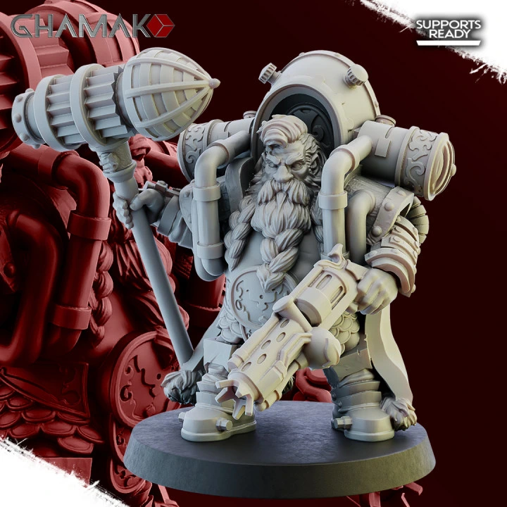 Ghamak - Fantasy - Admiral Runestorm (Socle carré, 28mm)
