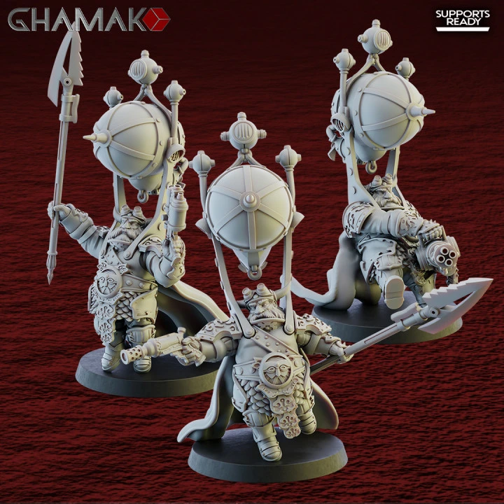 Ghamak - Fantasy - Inner Circle of Jarls (X3) (Socle carré, 28mm)
