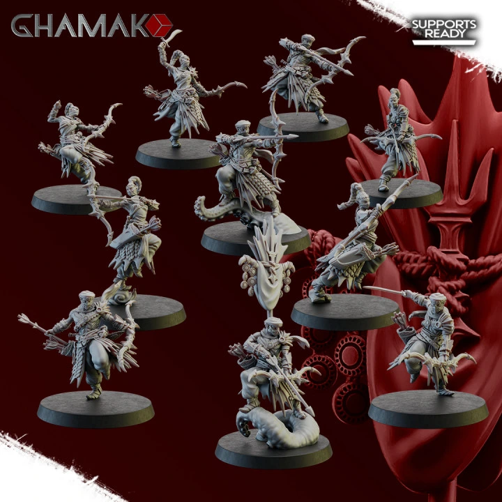 Ghamak - Fantasy - Abyss - Gardes (x10) (Socle carré, 28mm)