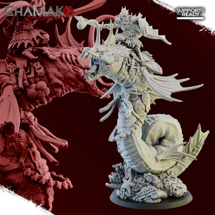 Ghamak - Fantasy - Abyss -  Princep of Atlantis (Socle carré, 28mm)