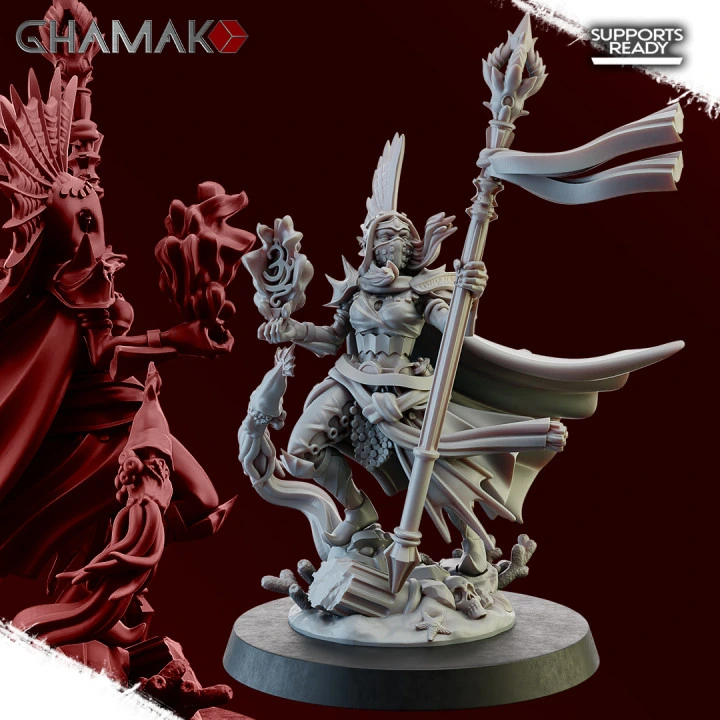 Ghamak - Fantasy - Abyss - Lady Echo (Socle carré, 28mm)