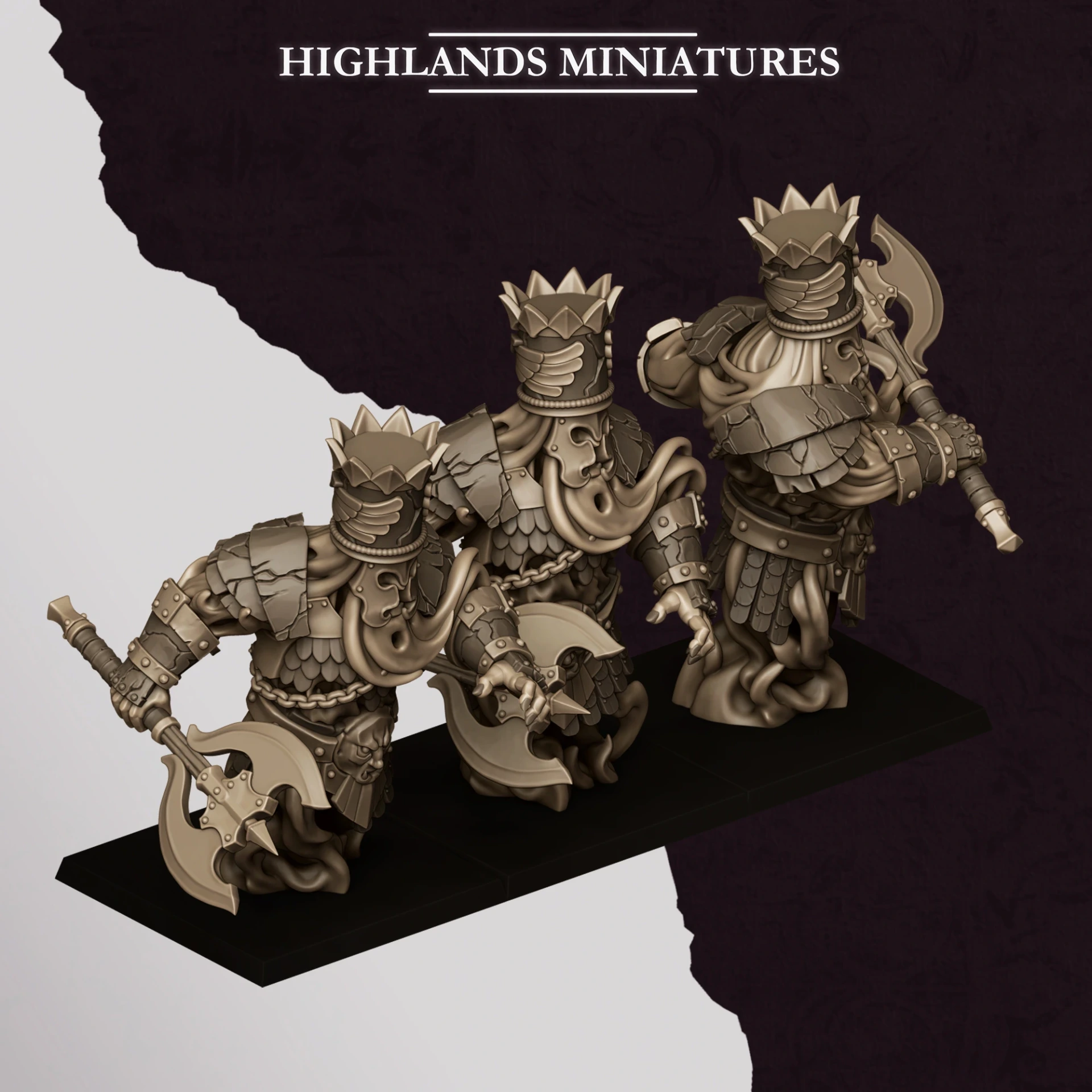 Highlands Miniatures - Nains corrompus - Elementaires de feu (x3)