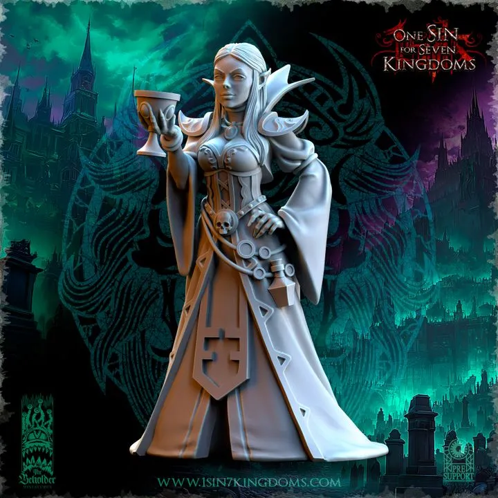 The Beholder miniatures- Vampires - Comtesse (Socle carré, 28mm)
