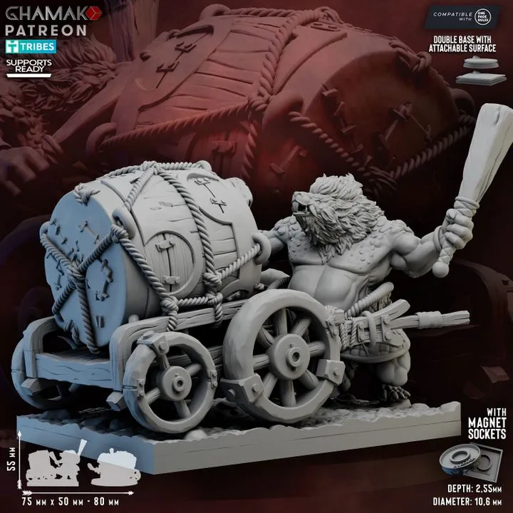 Ghamak - Fantasy - Hommes Rats - Chariot de Bagages