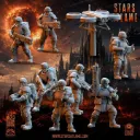 The Beholder miniatures- TSF Equipe d'ingénieurs (8 + drone)
