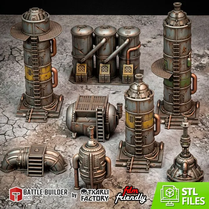 Txarli - Décors Science fiction - Industrial sector (Style 1, 28mm)