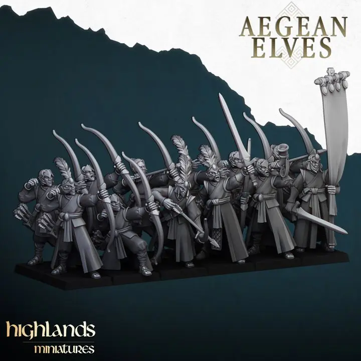 Highlands Miniatures - Hauts elfes Archers