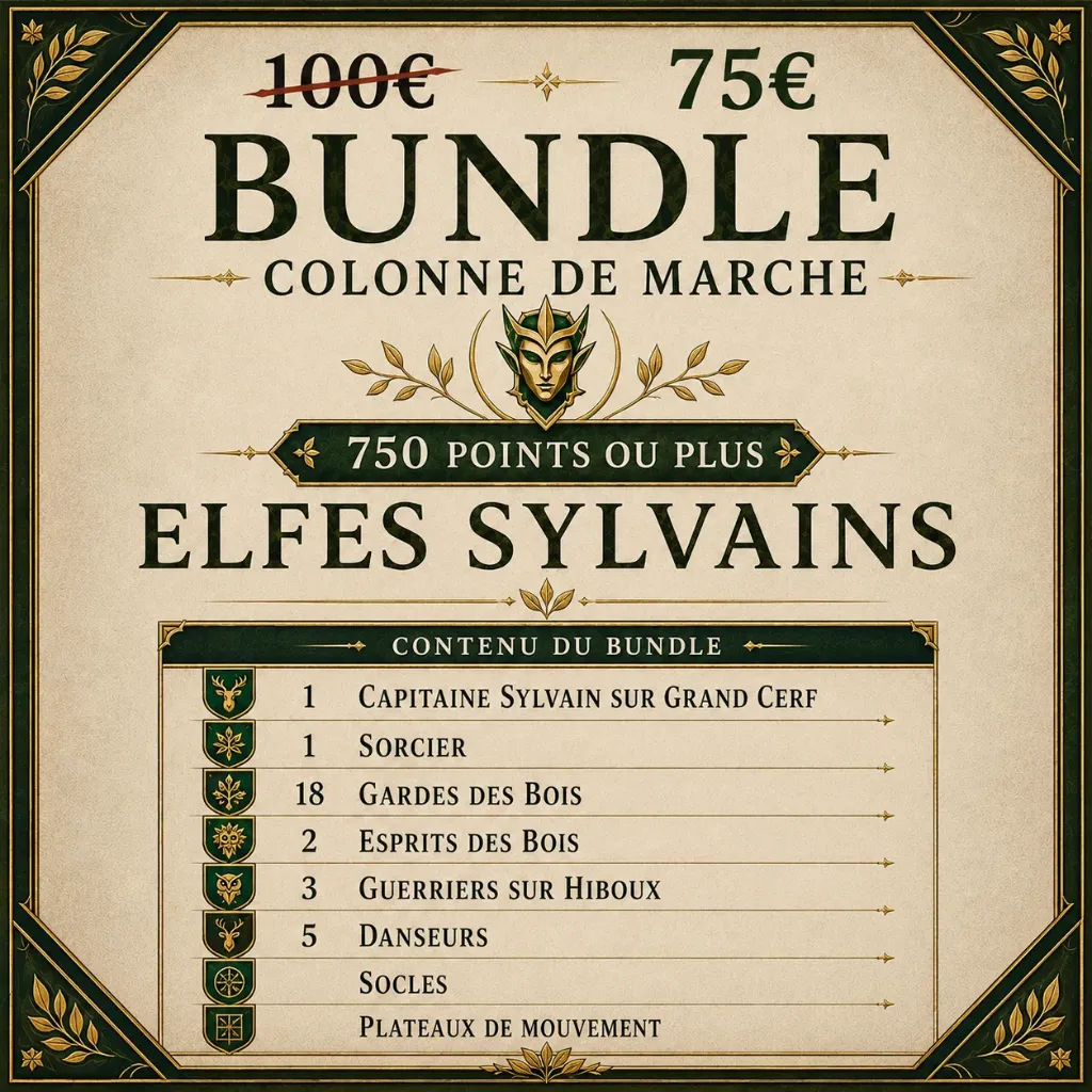 BUNDLE 750 POINTS ELFES SYLVAINS (28mm)
