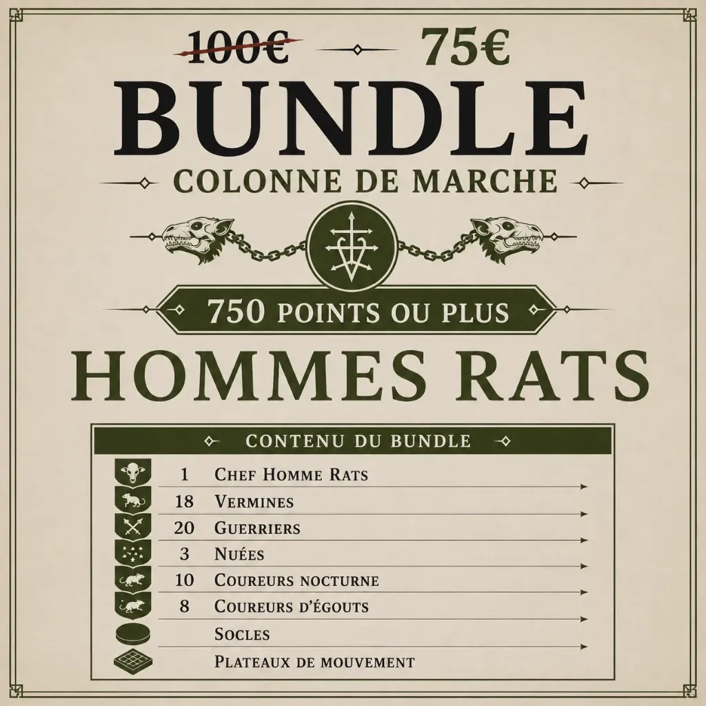 BUNDLE 750 POINTS HOMMES RATS (28mm)