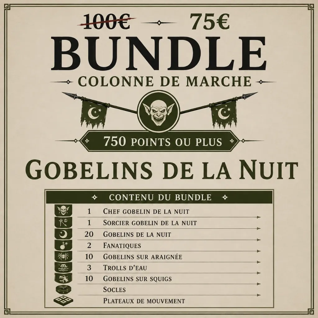 BUNDLE 750 POINTS GOBELINS DE LA NUIT (28mm)