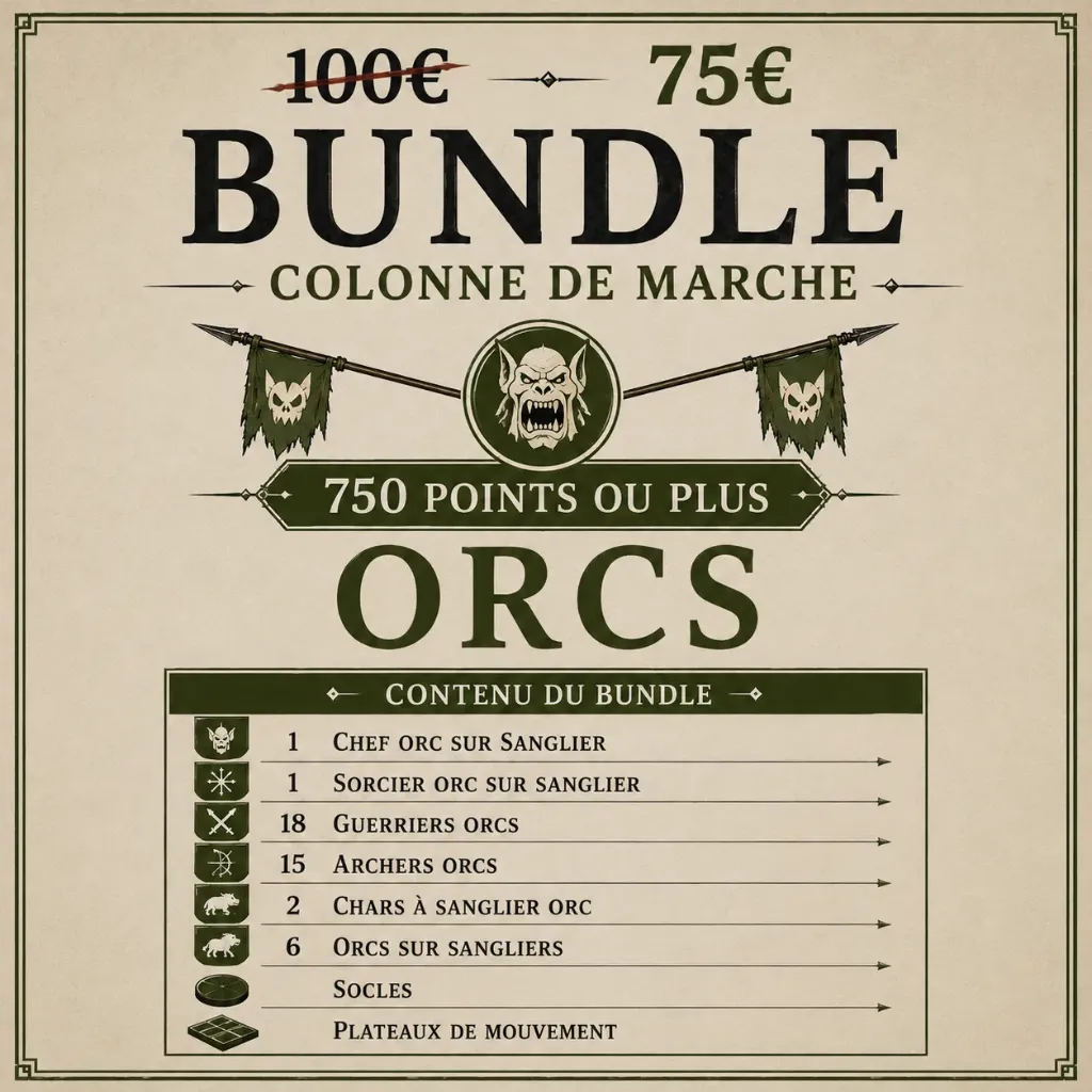 BUNDLE 750 POINTS ORCS (28mm)